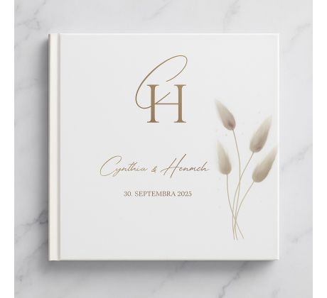 Svadobná kniha hostí personalizovaná Boho