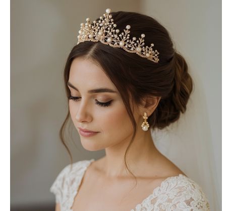 Korunka/tiara 9 zlatá