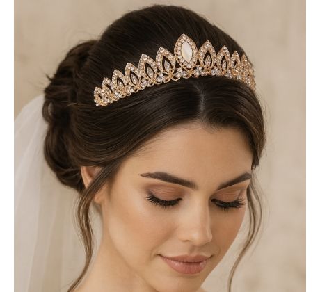 Korunka/tiara 17 - zlatá