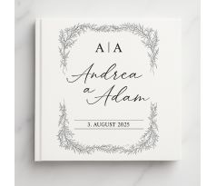 Svadobná kniha hostí personalizovaná Elegant