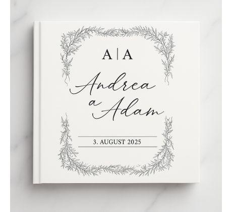 Svadobná kniha hostí personalizovaná Elegant