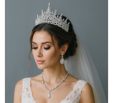 Set - náušnice, náhrdelník a tiara 7