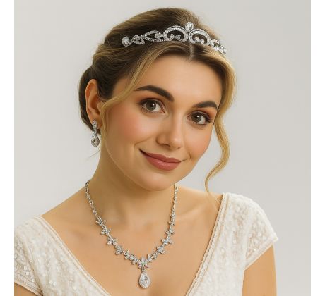 Set - náušnice, náhrdelník a tiara 3