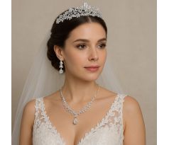 Set - náušnice, náhrdelník a tiara