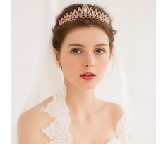 Korunka/tiara 17 - ružovo zlatá