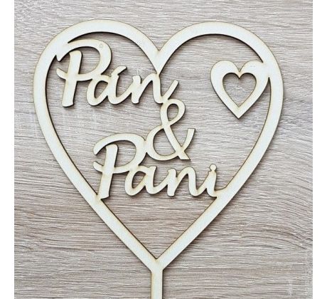 Drevený zápich pán a pani