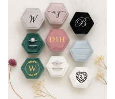 Krabička na obrúčky personalizovaná hexagon