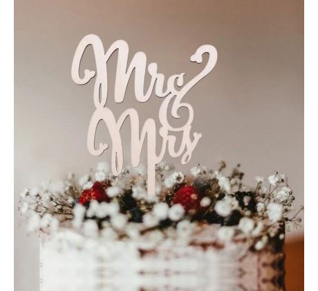 Zápich na svadobnú tortu Mr. & Mrs. 2