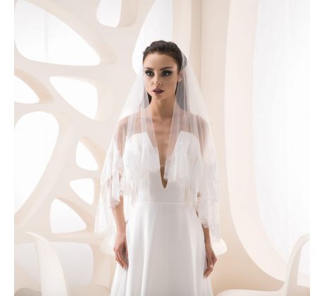 Svadobný závoj VK 33 s čipkou