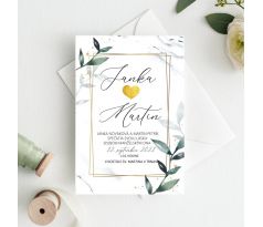 Svadobné oznámenie Botanic gold