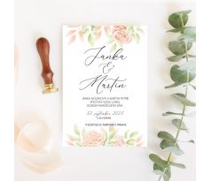 Svadobné oznámenie Elegantné ruže