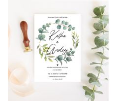 Svadobné oznámenie Eukalyptus 3