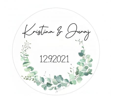 Svadobné nálepky s vlastným textom 123