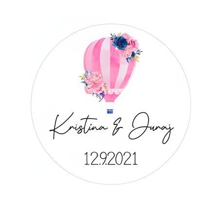 Svadobné nálepky s vlastným textom 114