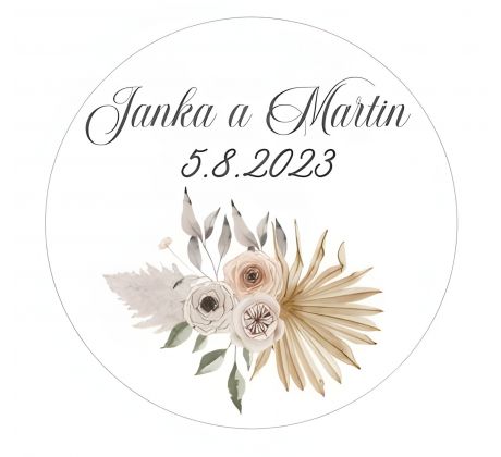 Svadobné nálepky s vlastným textom 73