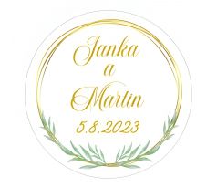 Svadobné nálepky s vlastným textom 71