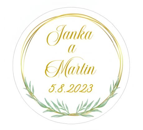 Svadobné nálepky s vlastným textom 71