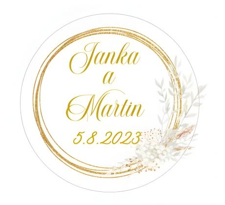 Svadobné nálepky s vlastným textom 68