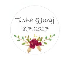 Svadobné nálepky s vlastným textom 34