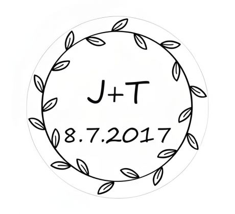 Svadobné nálepky s vlastným textom 13