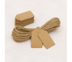 Papierové štítky 4x2 cm - 10 ks