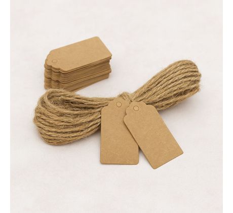 Papierové štítky 4x2 cm - 10 ks
