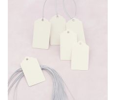 Papierové štítky 4x2 cm - 10 ks biele 1