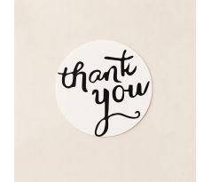Nálepky Thank you biele