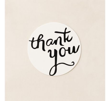 Nálepky Thank you biele