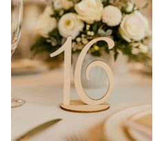10 ks drevených čísiel na stoly 11-20
