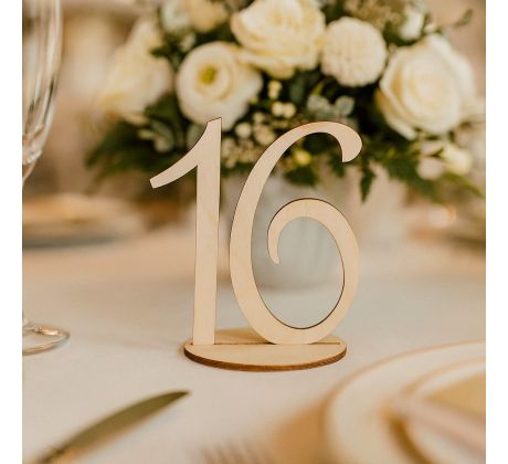 10 ks drevených čísiel na stoly 11-20