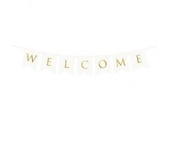 Girlanda Welcome biela