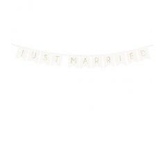 Girlanda Just Married biela