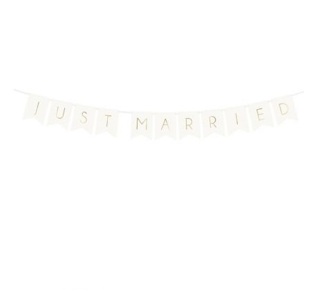 Girlanda Just Married biela