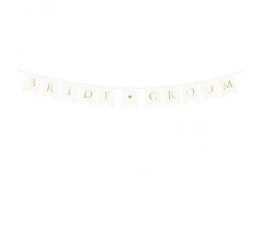 Girlanda Bride & Groom biela