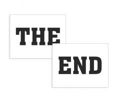 Svadobné nálepky na topánky THE END 1pár
