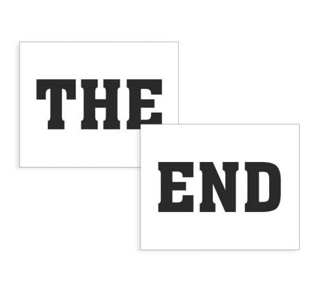 Svadobné nálepky na topánky THE END 1pár