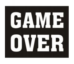Svadobné nálepky na topánky GAME OVER 1pár