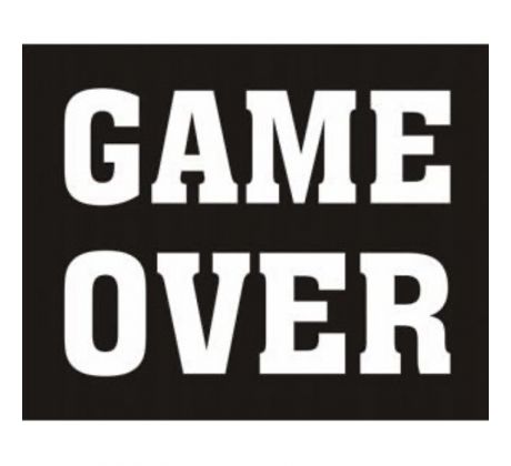 Svadobné nálepky na topánky GAME OVER 1pár