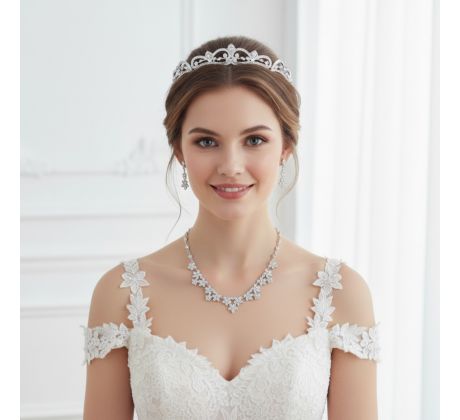Set - náušnice, náhrdelník a tiara 3