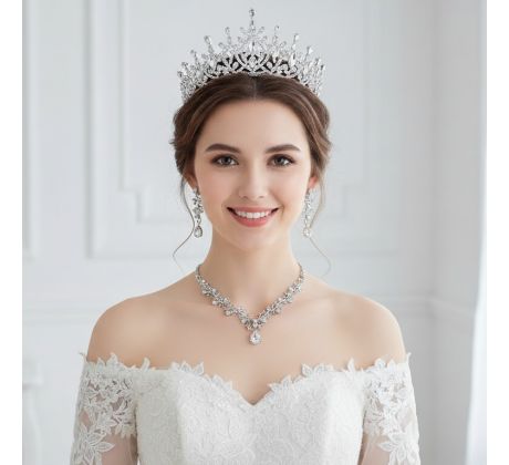 Set - náušnice, náhrdelník a tiara 7