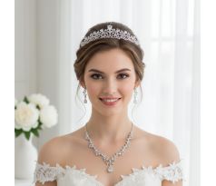 Set - náušnice, náhrdelník a tiara
