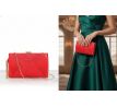 Spoločenská kabelka zdobená červená