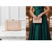 Spoločenská kabelka clutch s kamienkami nude