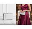 Spoločenská kabelka clutch strieborná 12