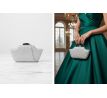 Spoločenská kabelka clutch strieborná 10