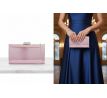 Spoločenská kabelka clutch lesklá ružová