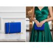 Spoločenská kabelka clutch kráľovská modrá