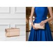 Spoločenská kabelka clutch lesklá šampaň 1