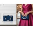 Spoločenská kabelka clutch modrá 2